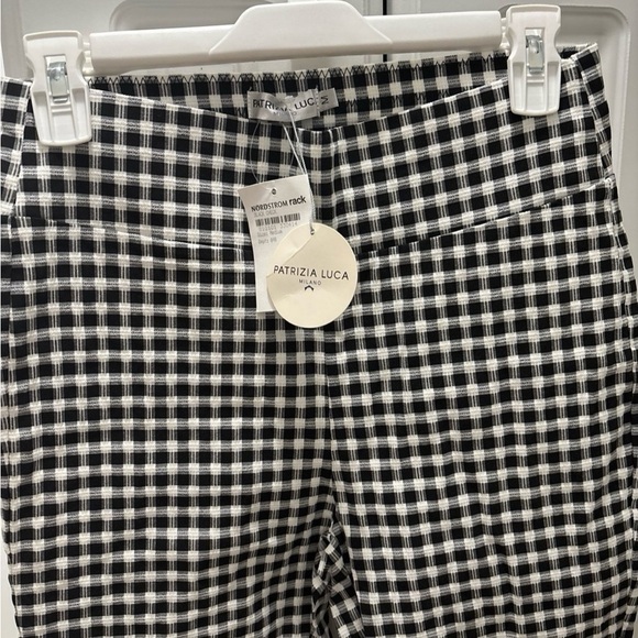Patrizia Luca Black and White Checkered Capris M - Picture 2 of 9